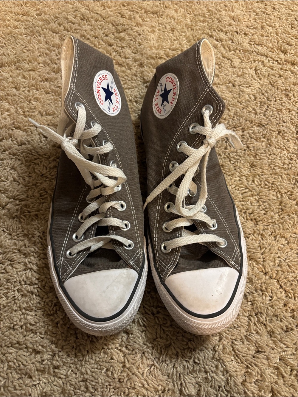 Converse High Top Sneakers - Brown and White
